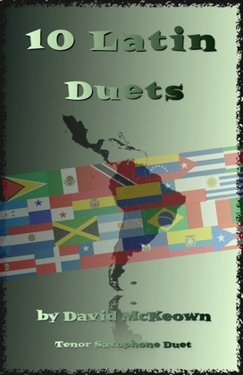 Book cover for 10 Latin Duets, for Tenor Saxophone