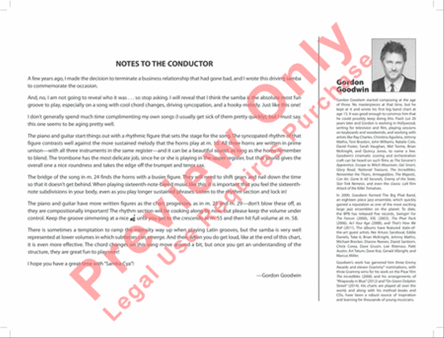 Samba Cya Samba Cya Jazz Ensemble scores gallery preview page 3