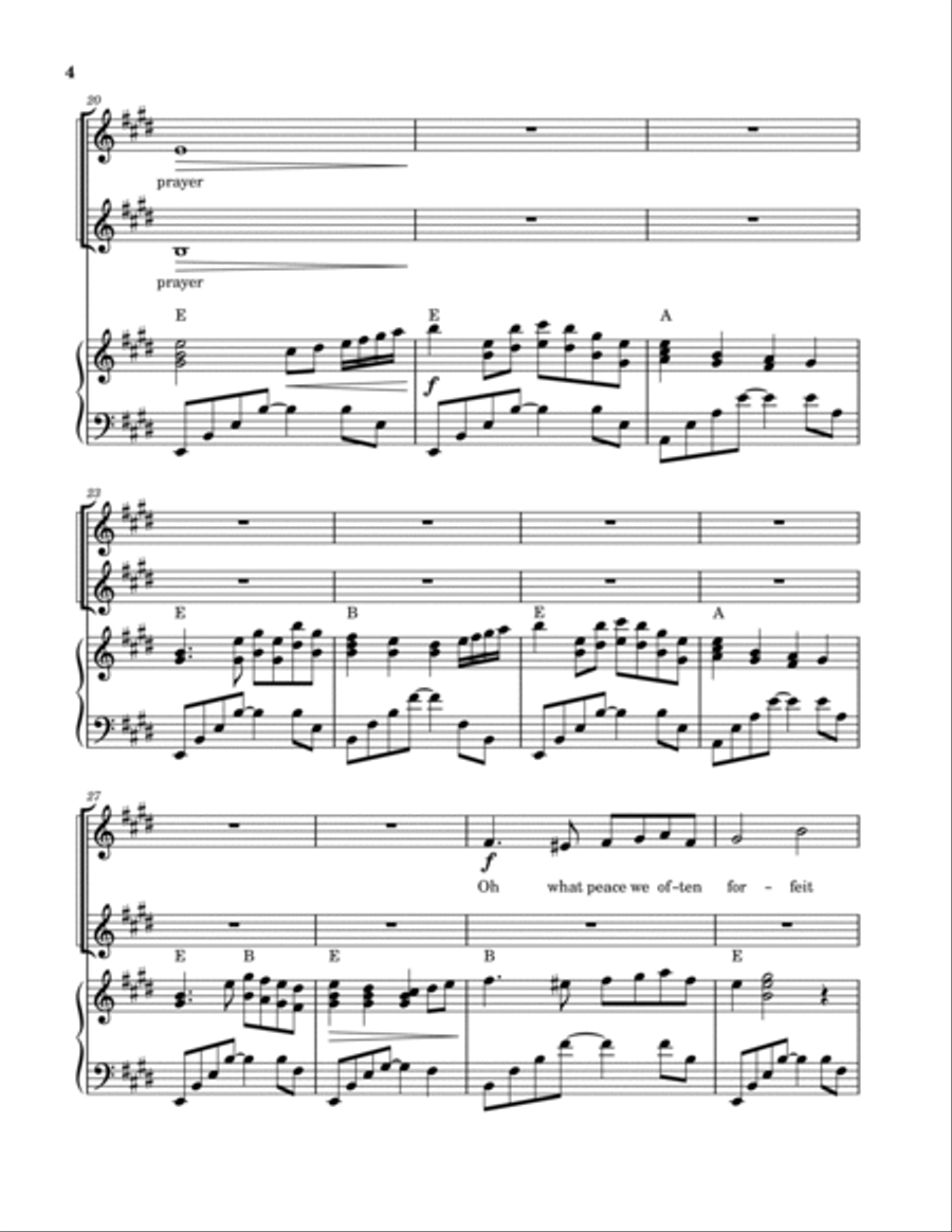 What A Friend We Have In Jesus (2-Part Choir) 2-Part scores gallery preview page 4