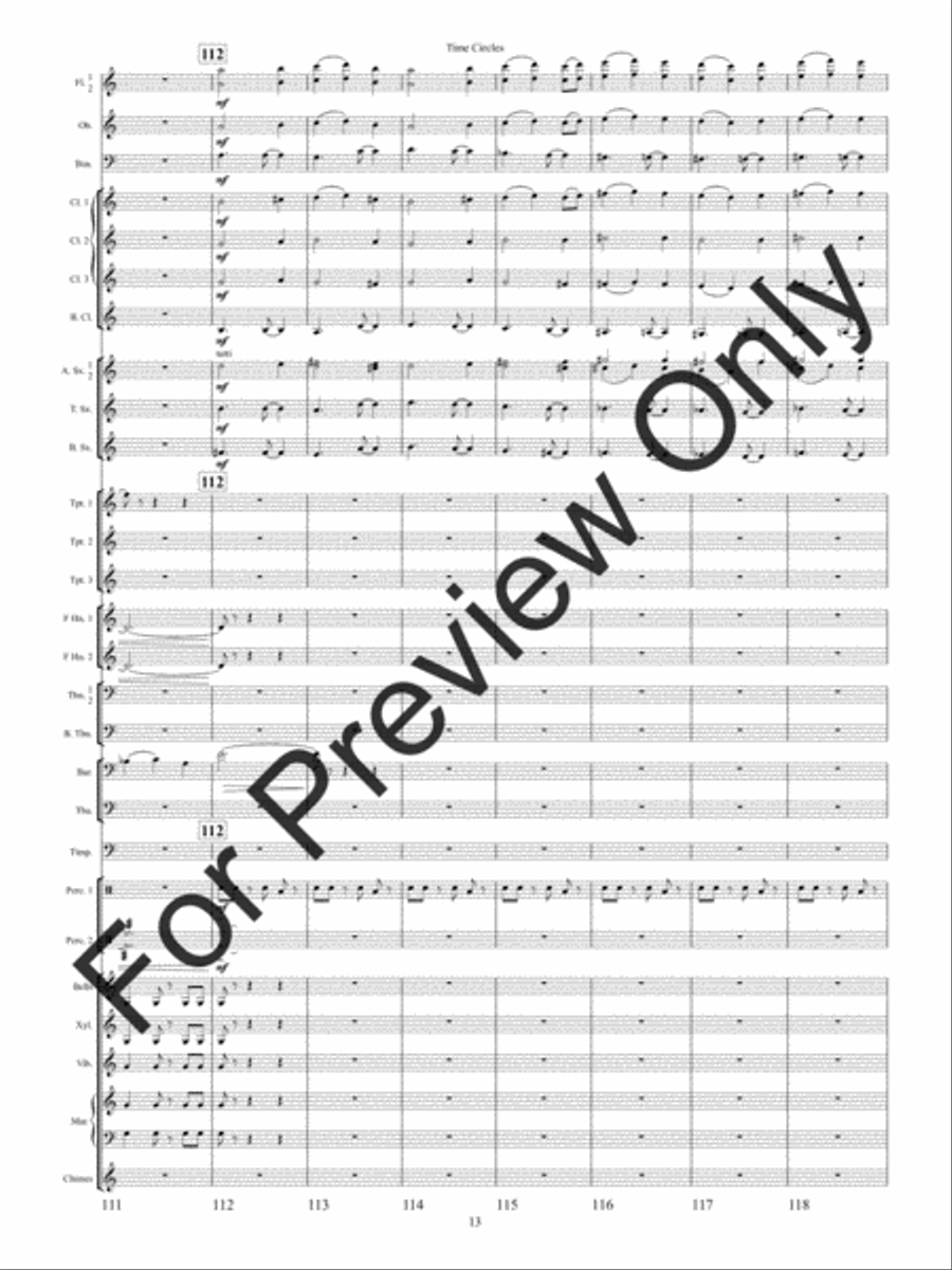 Time Circles (Score) Concert Band scores gallery preview page 16