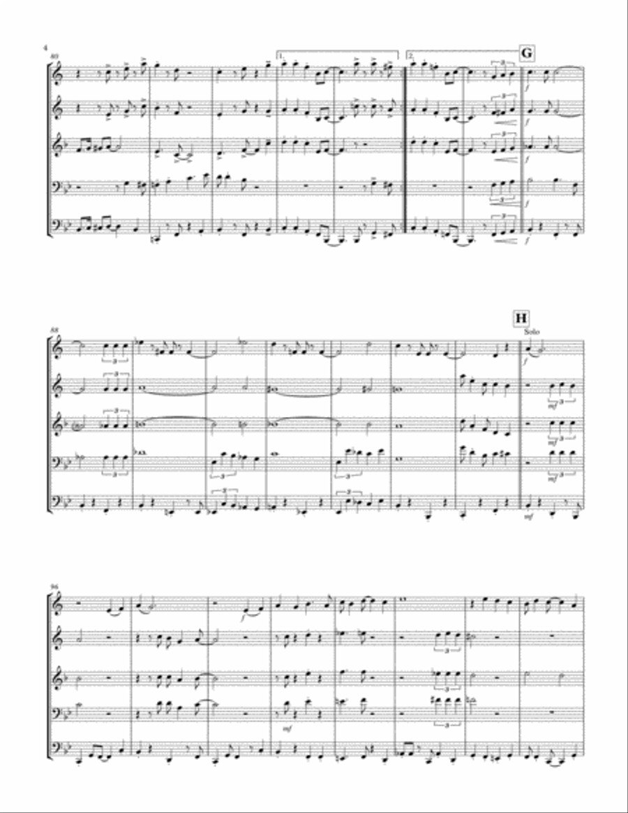 Cheek To Cheek Brass Ensemble scores gallery preview page 4