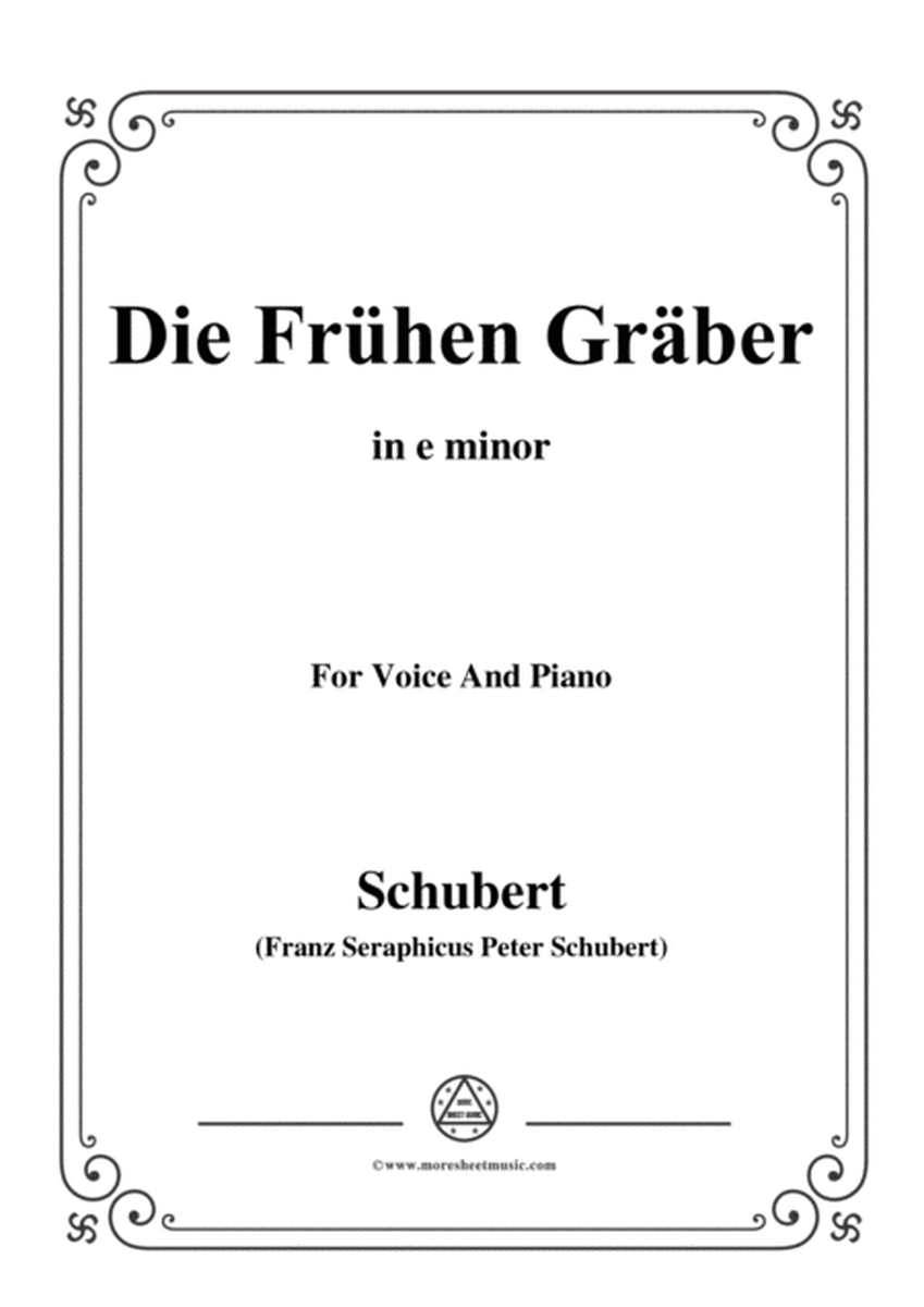 Schubert-Die Frühen Gräber,in e minor,for Voice&Piano image number null