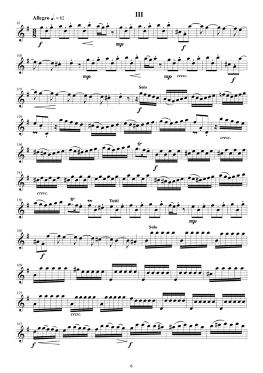 Vivaldi - 18 Concertos - Parts for String Quartet String Quartet scores gallery preview page 6