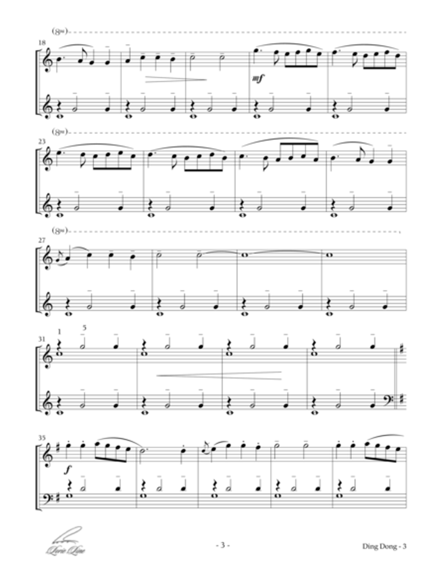 Ding Dong Merrily On High Piano Solo scores gallery preview page 3
