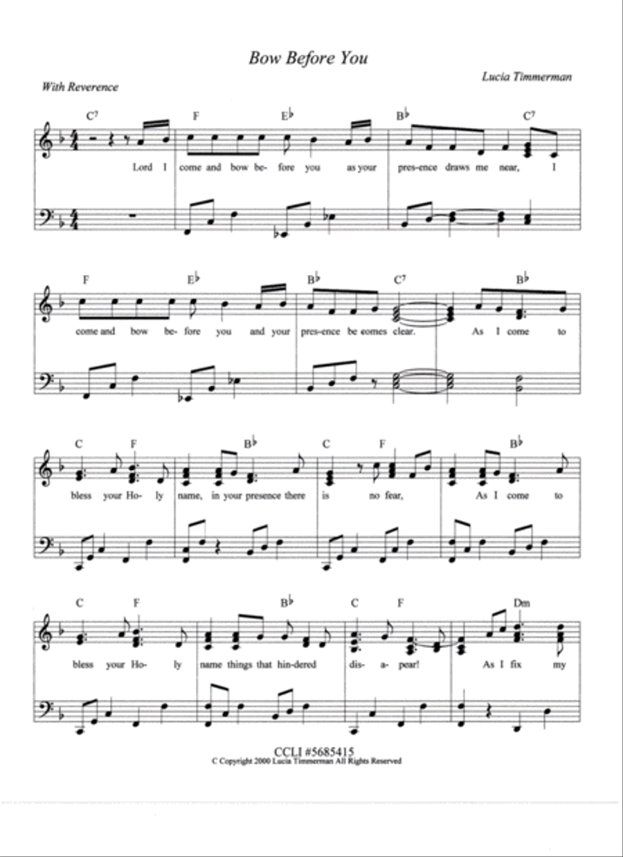 Bow Before You Bow Before You Voice scores gallery preview page 1