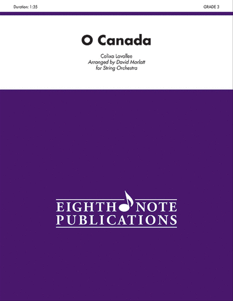 O Canada String Orchestra scores gallery preview page 1