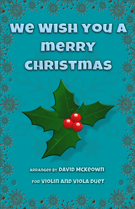 Book cover for We Wish You a Merry Christmas, Jazz Style, for Violin and Viola Duet