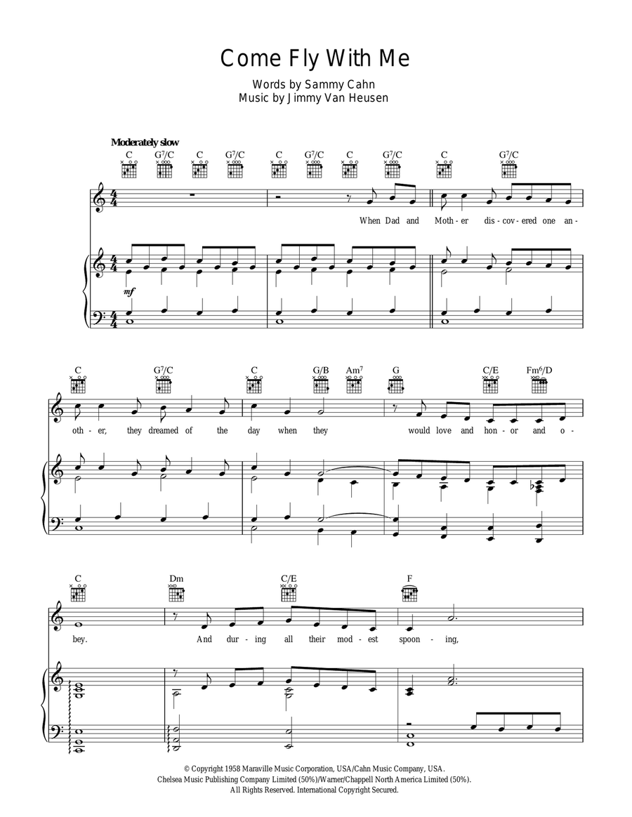 Come Fly With Me Guitar scores gallery preview page 1