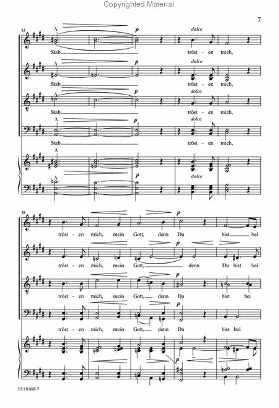 Und Ob Ich Schon Wanderte in Finstren Tal Divisi scores gallery preview page 7