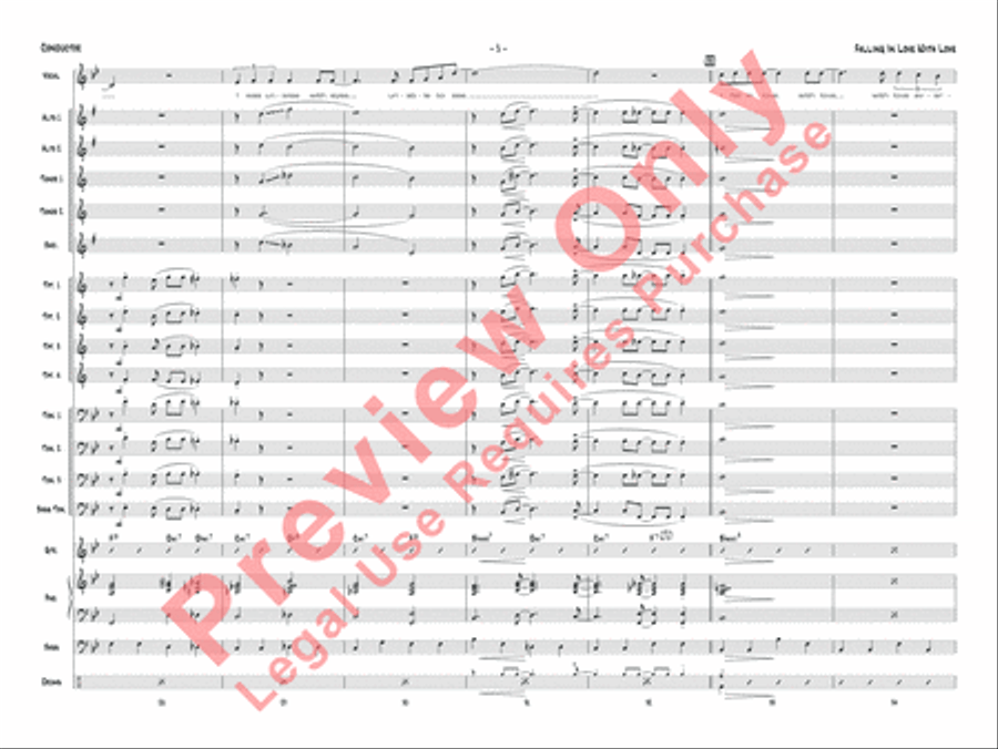 Falling in Love with Love Jazz Ensemble scores gallery preview page 8