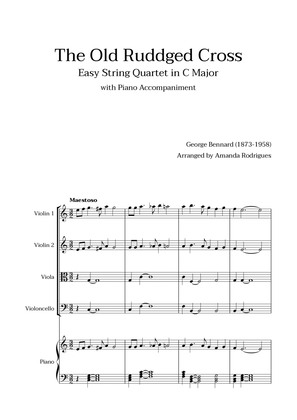 The Old Rugged Cross in C Major - Easy String Quartet with Piano Accompaniment