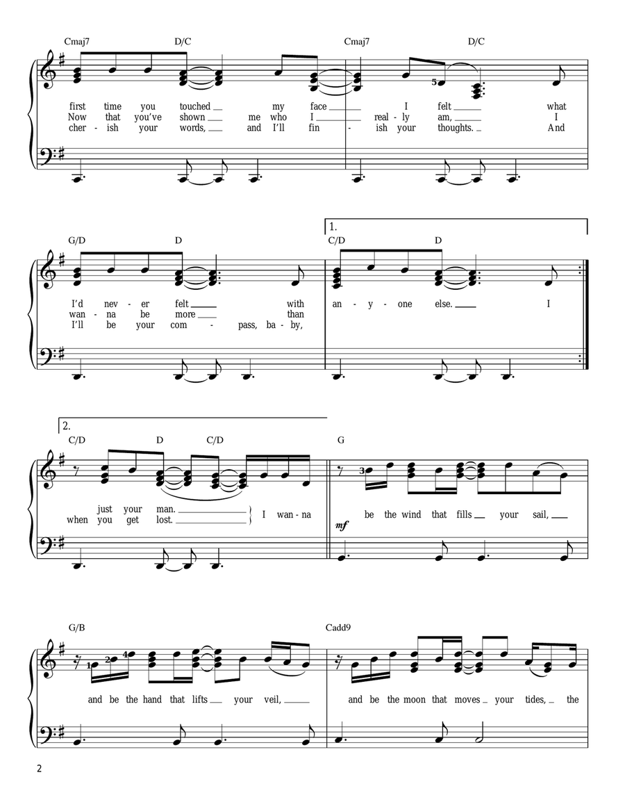 Your Everything (I Want To Be Your Everything) Easy Piano scores gallery preview page 2