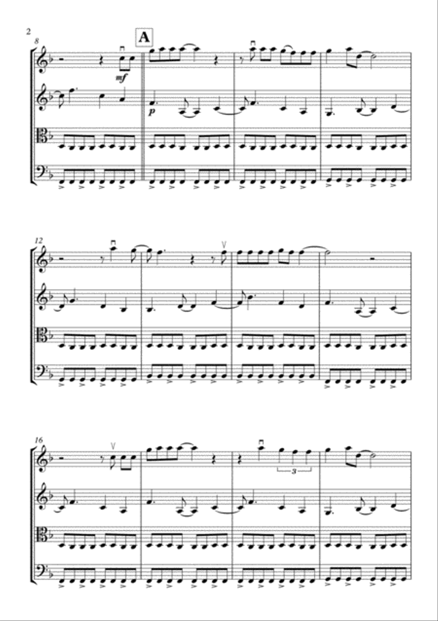 Marry You Marry You String Quartet scores gallery preview page 3