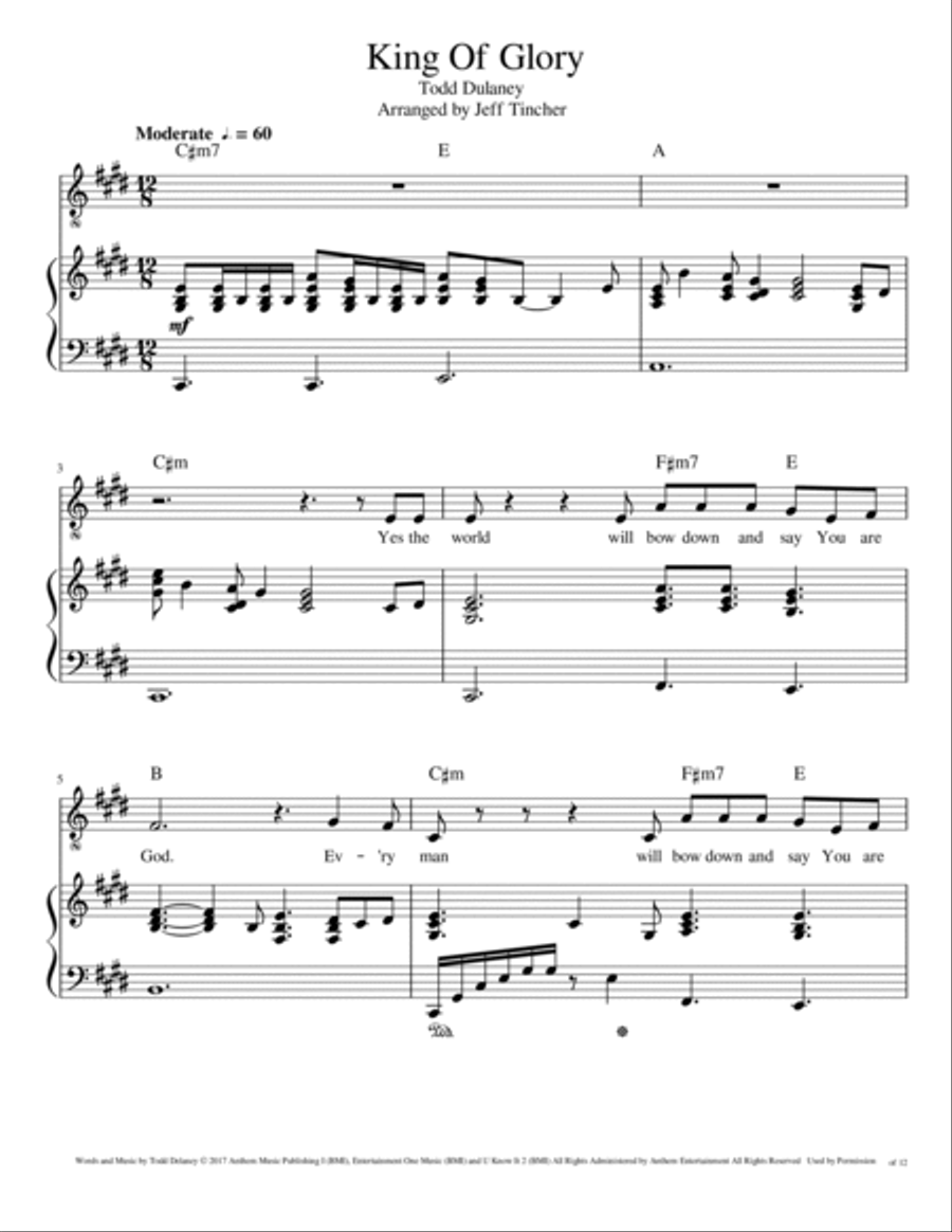King Of Glory Voice scores gallery preview page 2