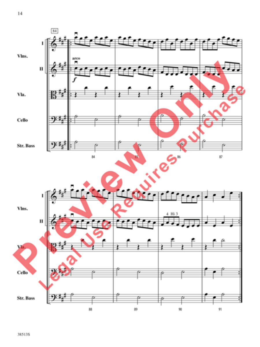 American Fiddle Triptych String Orchestra scores gallery preview page 15