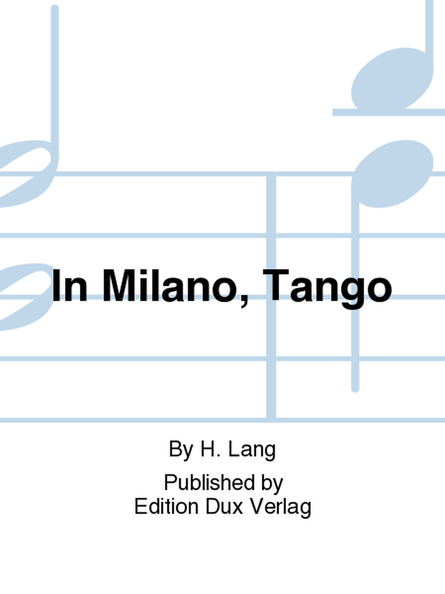 In Milano, Tango