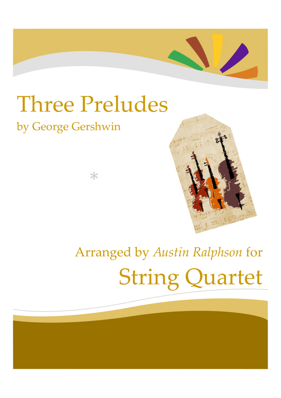 Gershwin's Three Piano Preludes - string quartet String Quartet scores gallery preview page 1