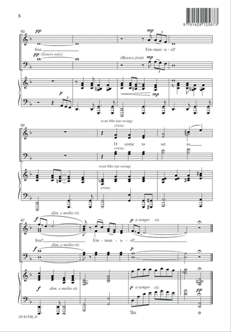 O Come to Set Us Free O Come to Set Us Free 4-Part scores gallery preview page 9