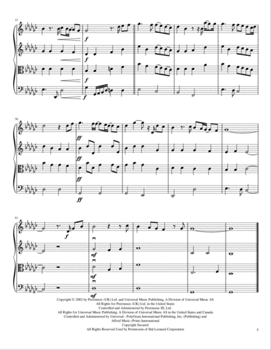 You Raise Me Up You Raise Me Up String Quartet scores gallery preview page 6