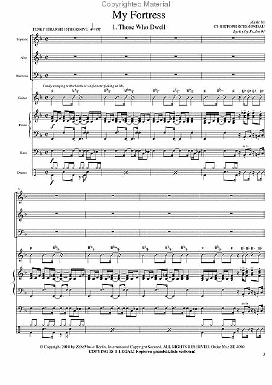 My Fortress - A Funky Praise 3-Part scores gallery preview page 2