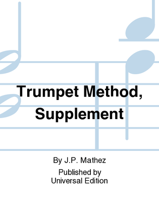 Book cover for Trumpet Method, Supplement