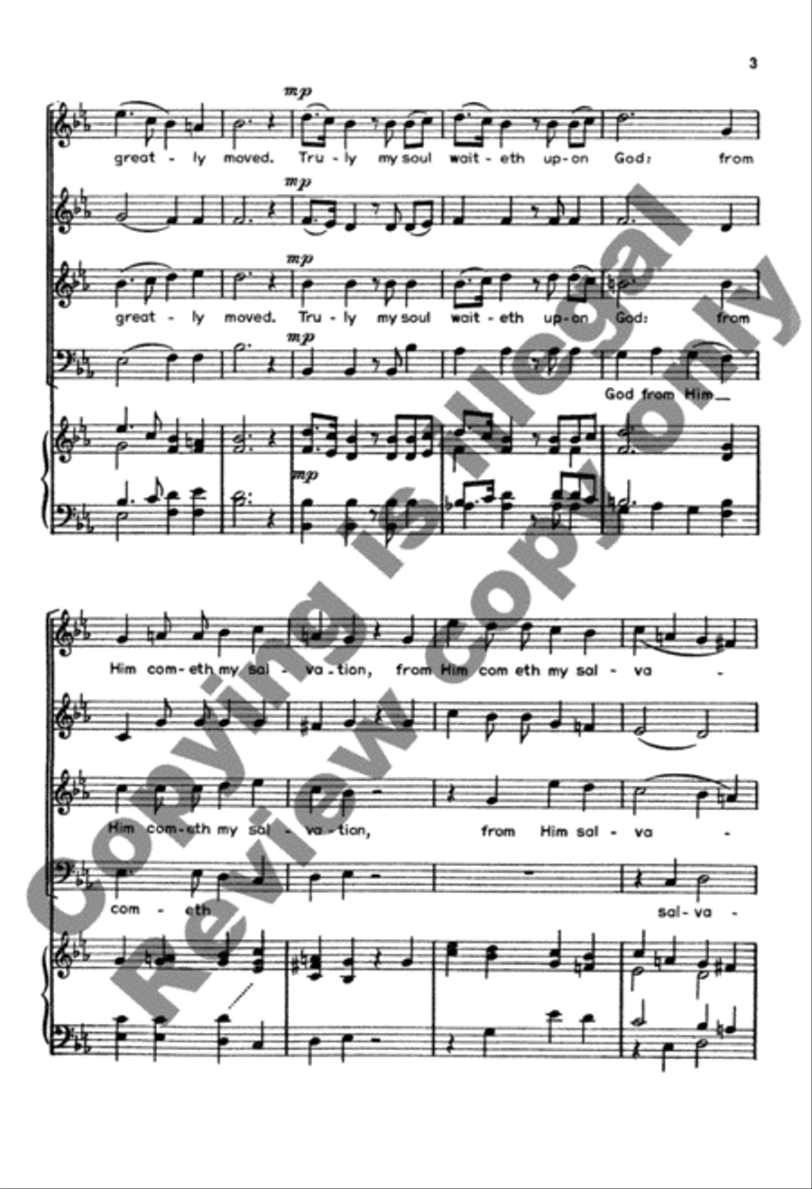 Truly My Soul Waiteth Upon God 4-Part scores gallery preview page 3