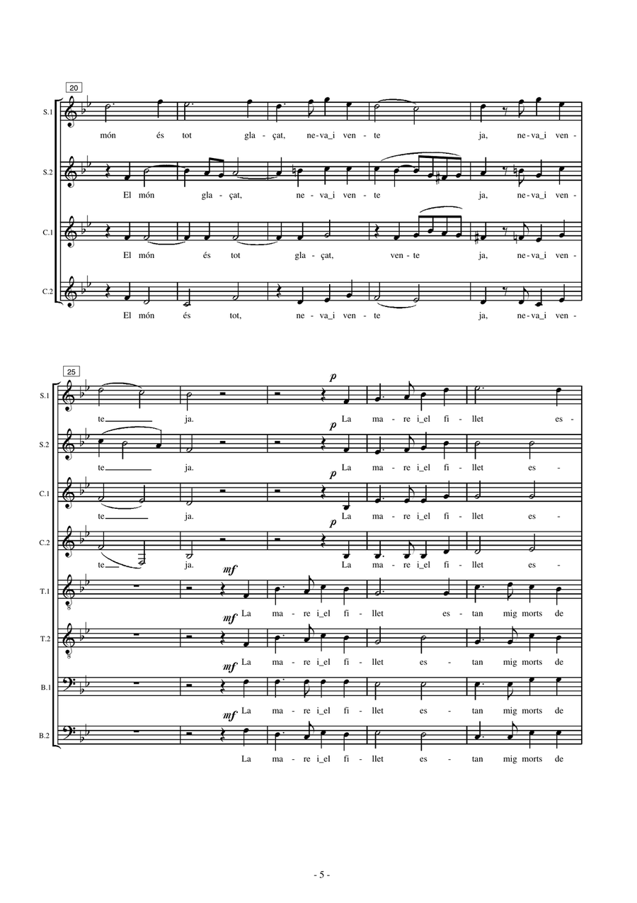Les dotze van tocant. El dimoni escuat 4-Part scores gallery preview page 5