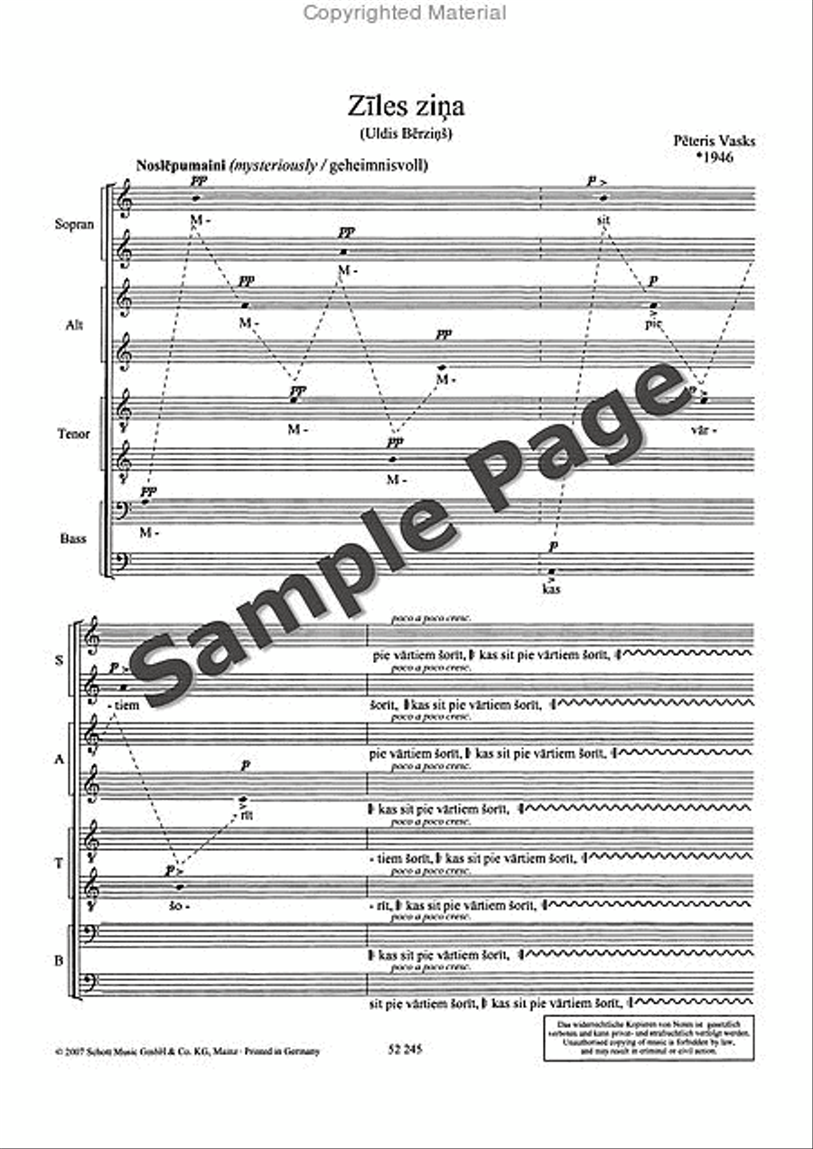 Ziles Zina: The Tomtit's Message SSAATTBB scores gallery preview page 6