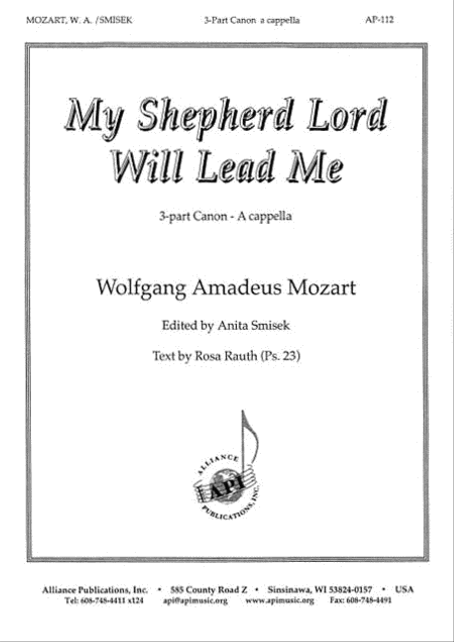 My Shepherd Lord - 3 Pt Canon 3-Part scores gallery preview page 1