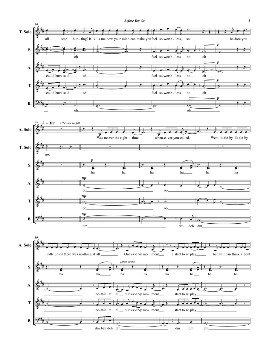 Before You Go 4-Part scores gallery preview page 3