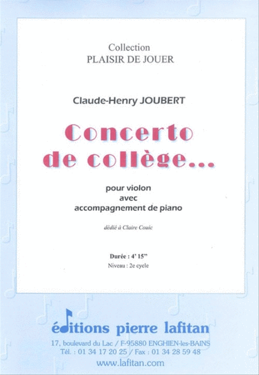 Concerto De College Violin Solo scores gallery preview page 1