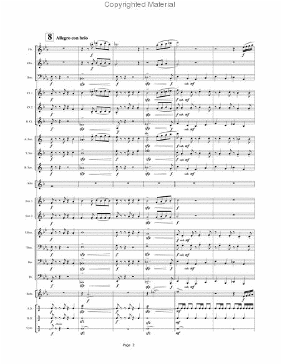 Satin & Brass Satin & Brass Concert Band scores gallery preview page 3