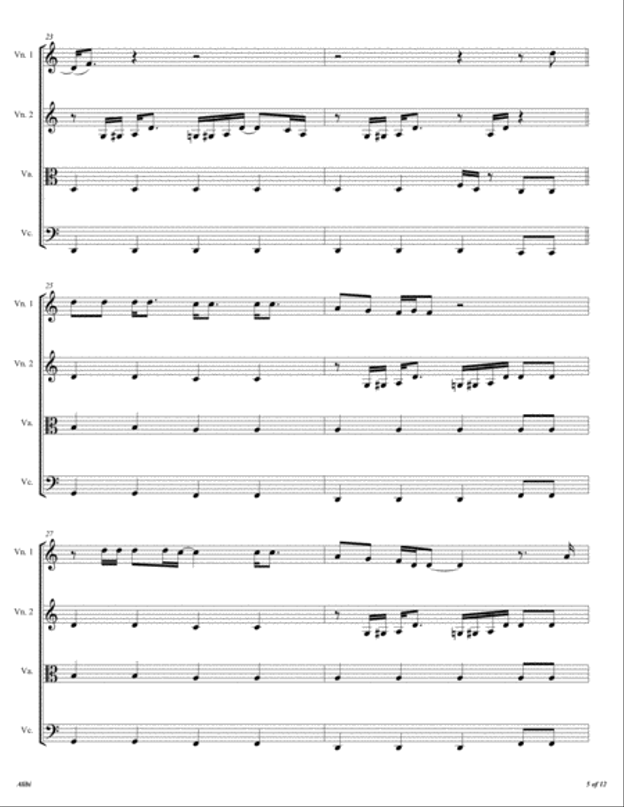 Alibi String Quartet scores gallery preview page 6