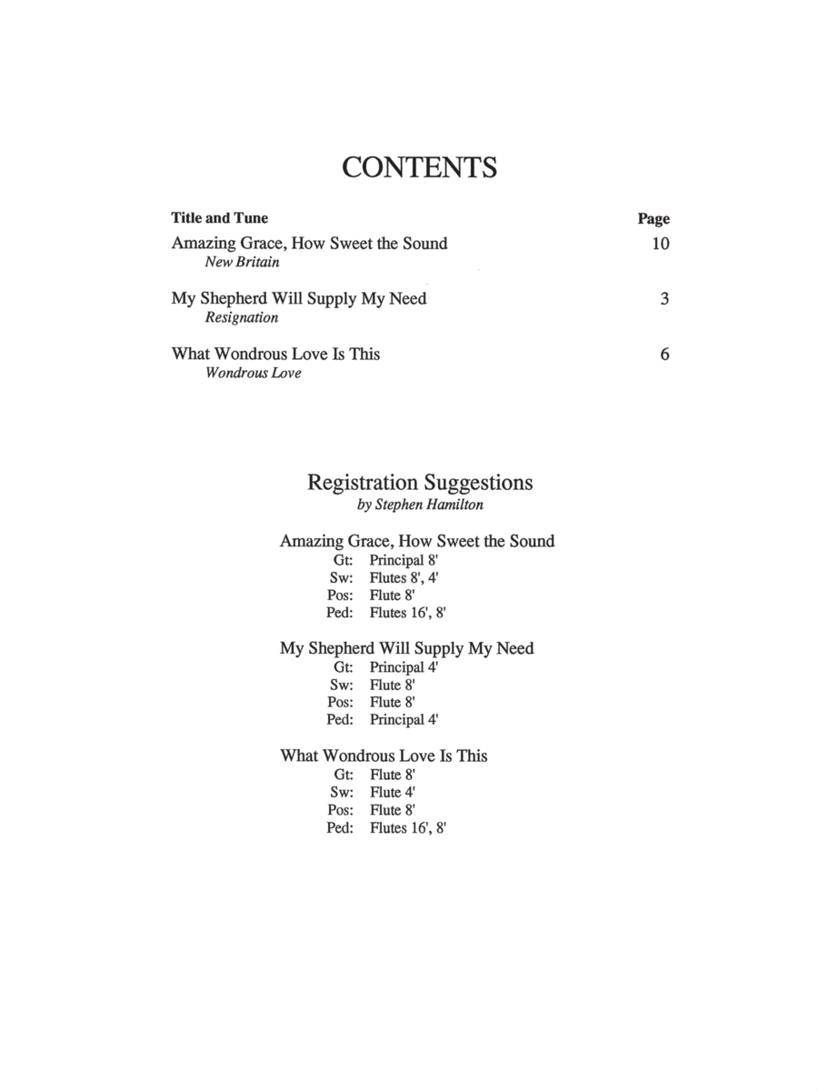 Three Organ Preludes on American Folk Hymns Organ scores gallery preview page 1