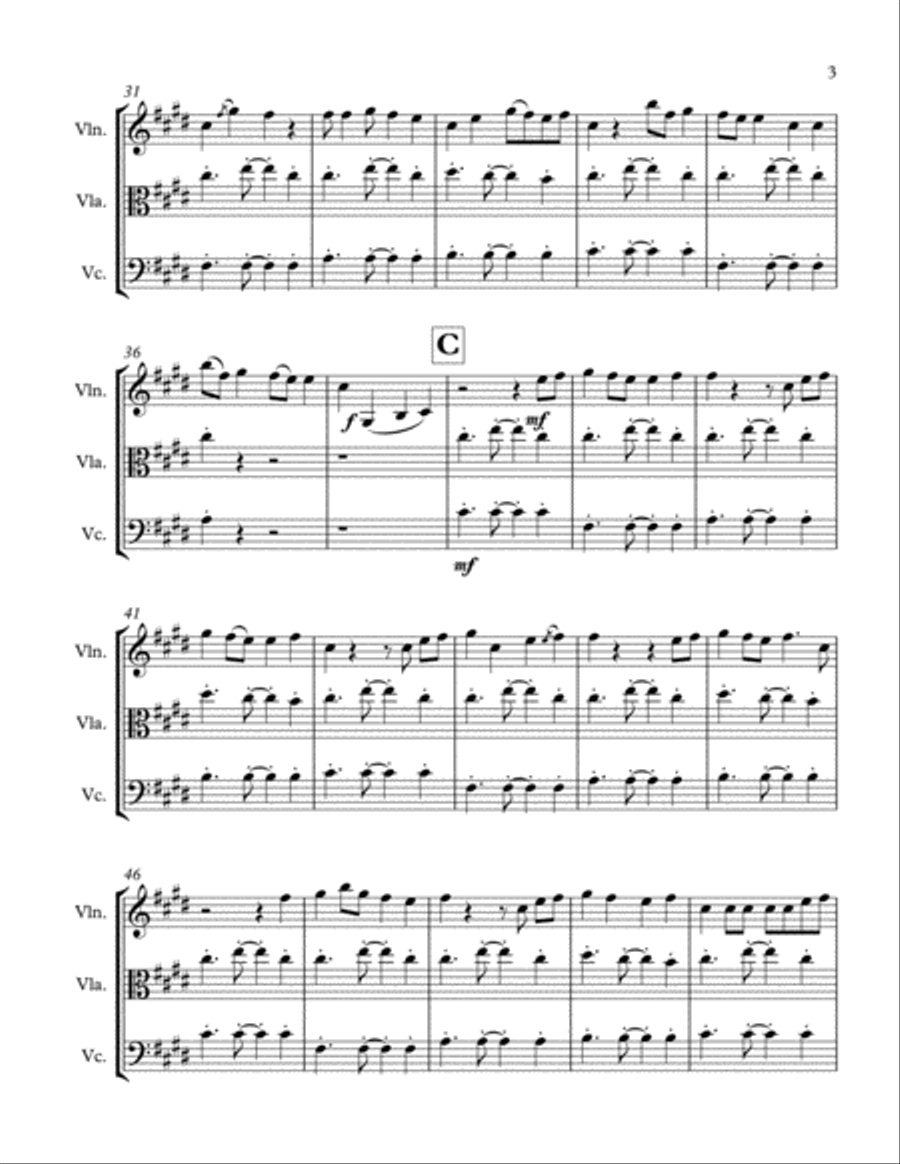 Shape Of You String Trio scores gallery preview page 4