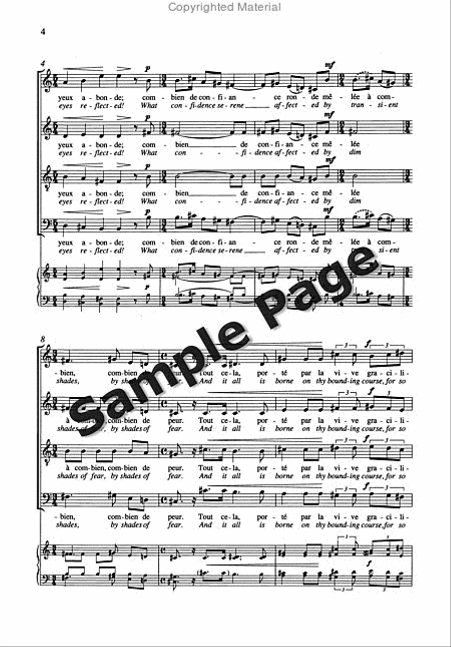 6 Chansons (Complete) 4-Part scores gallery preview page 4