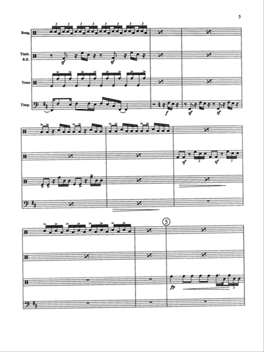 4/4 for Four: Score Percussion Ensemble scores gallery preview page 5