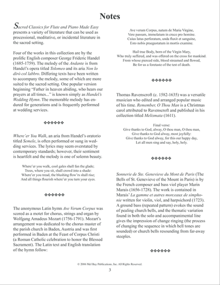 Sacred Classics for Flute and Piano Made Easy Oboe scores gallery preview page 4
