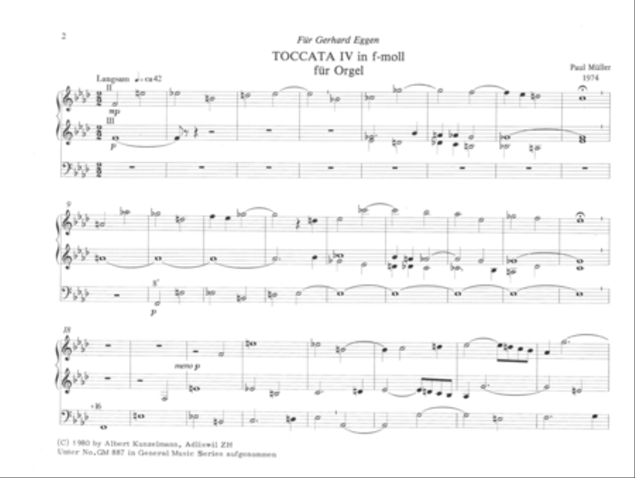 Toccata IV Organ scores gallery preview page 2