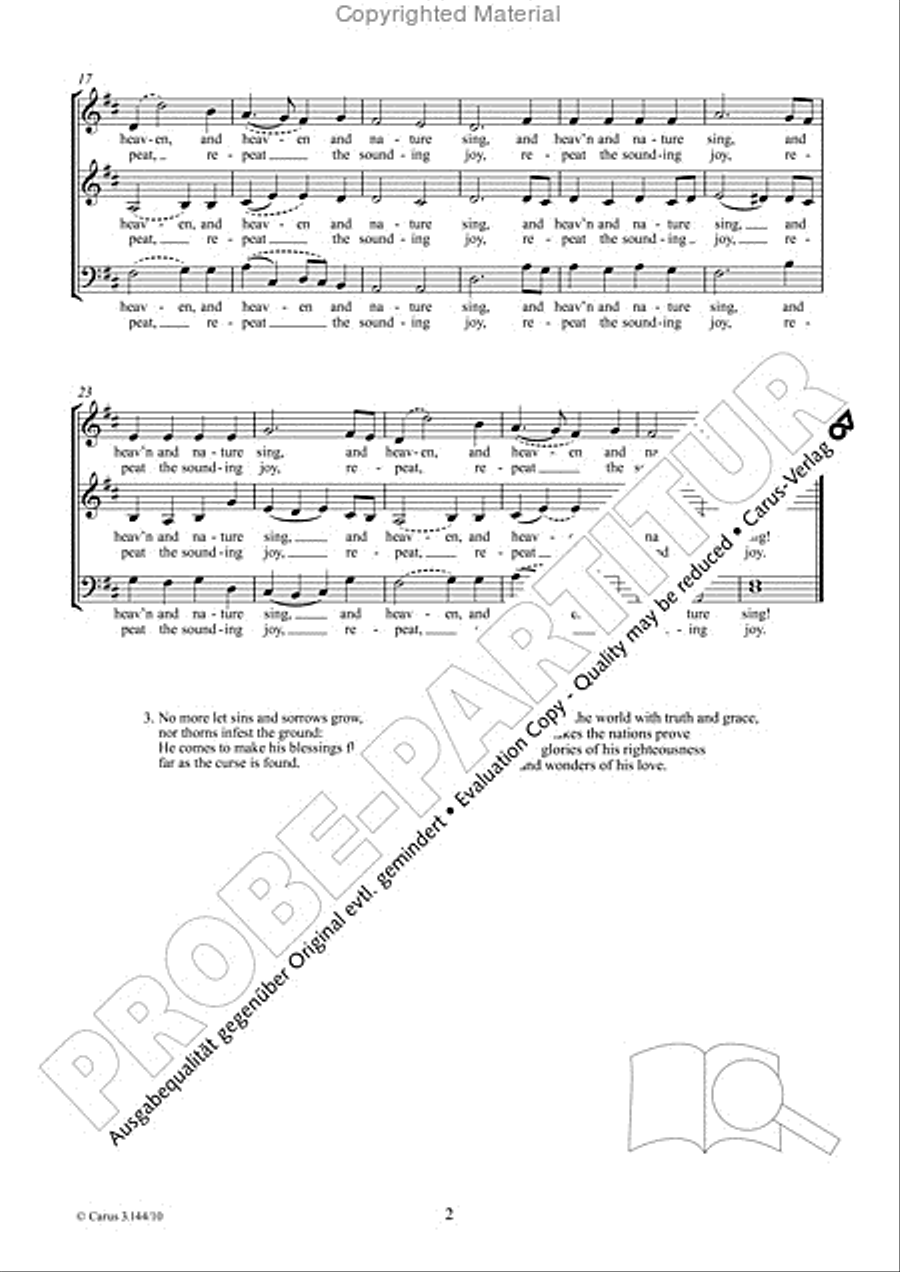 Joy to the world 3-Part scores gallery preview page 3