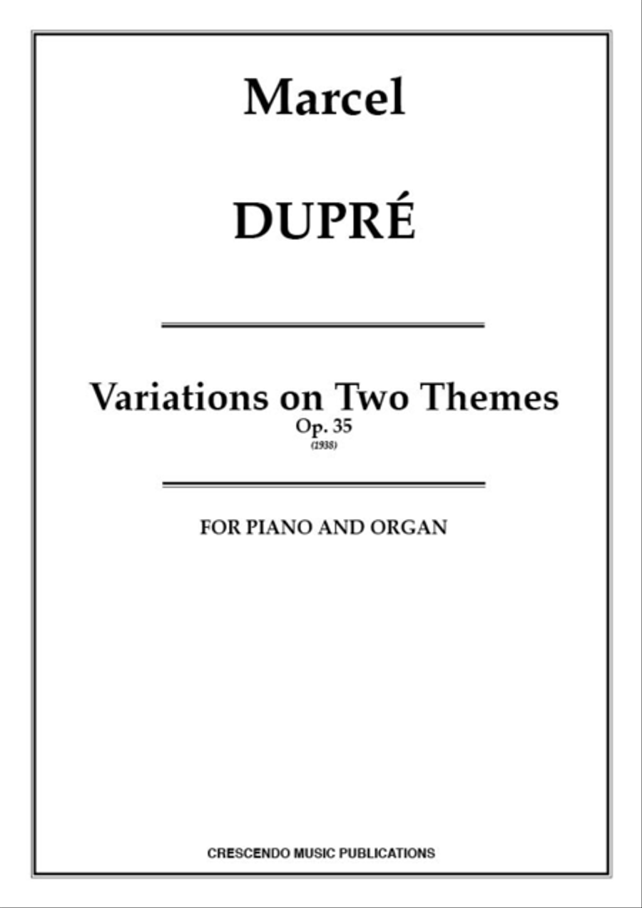 Variations on Two Themes, Op. 35 Organ scores gallery preview page 1
