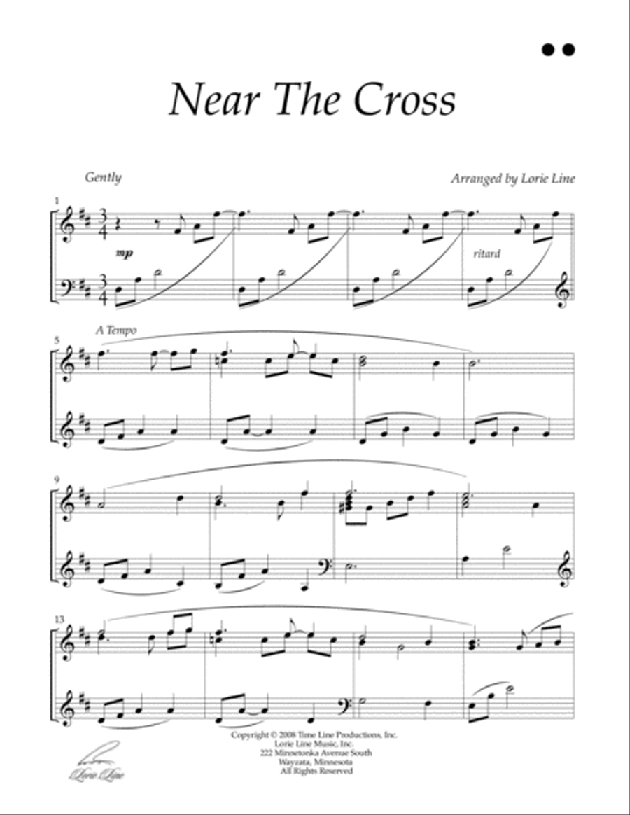 Near The Cross Piano Solo scores gallery preview page 2