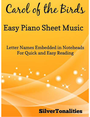 Book cover for Carol of the Birds Easy Elementary Piano Sheet Music