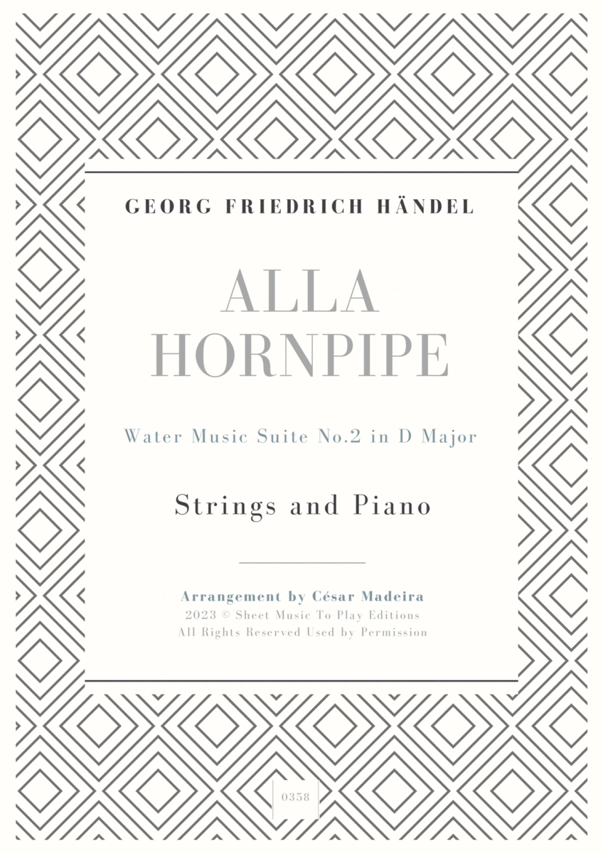 Alla Hornpipe by Handel - Strings and Piano (Full Score and Parts) image number null