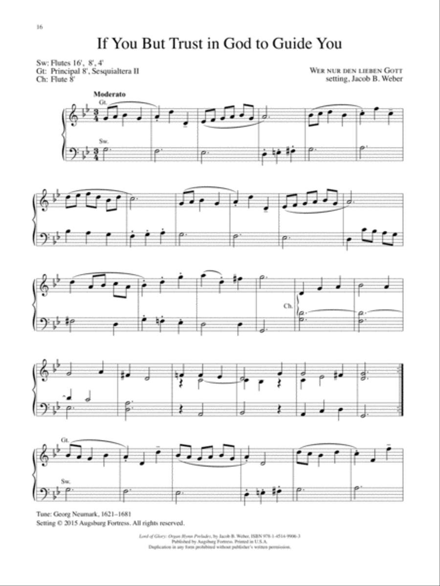 Lord of Glory: Organ Hymn Preludes Organ Solo scores gallery preview page 8