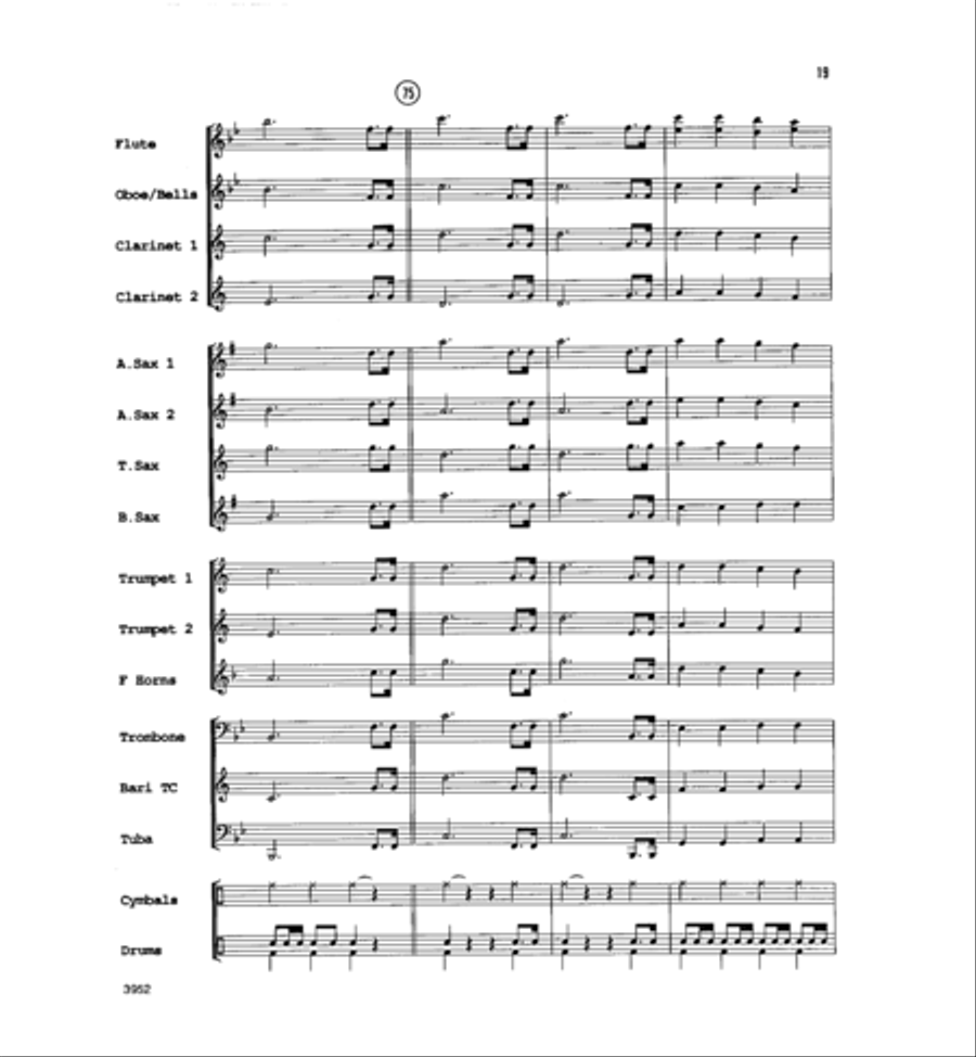 Battle Hymn of the Republic Concert Band scores gallery preview page 18
