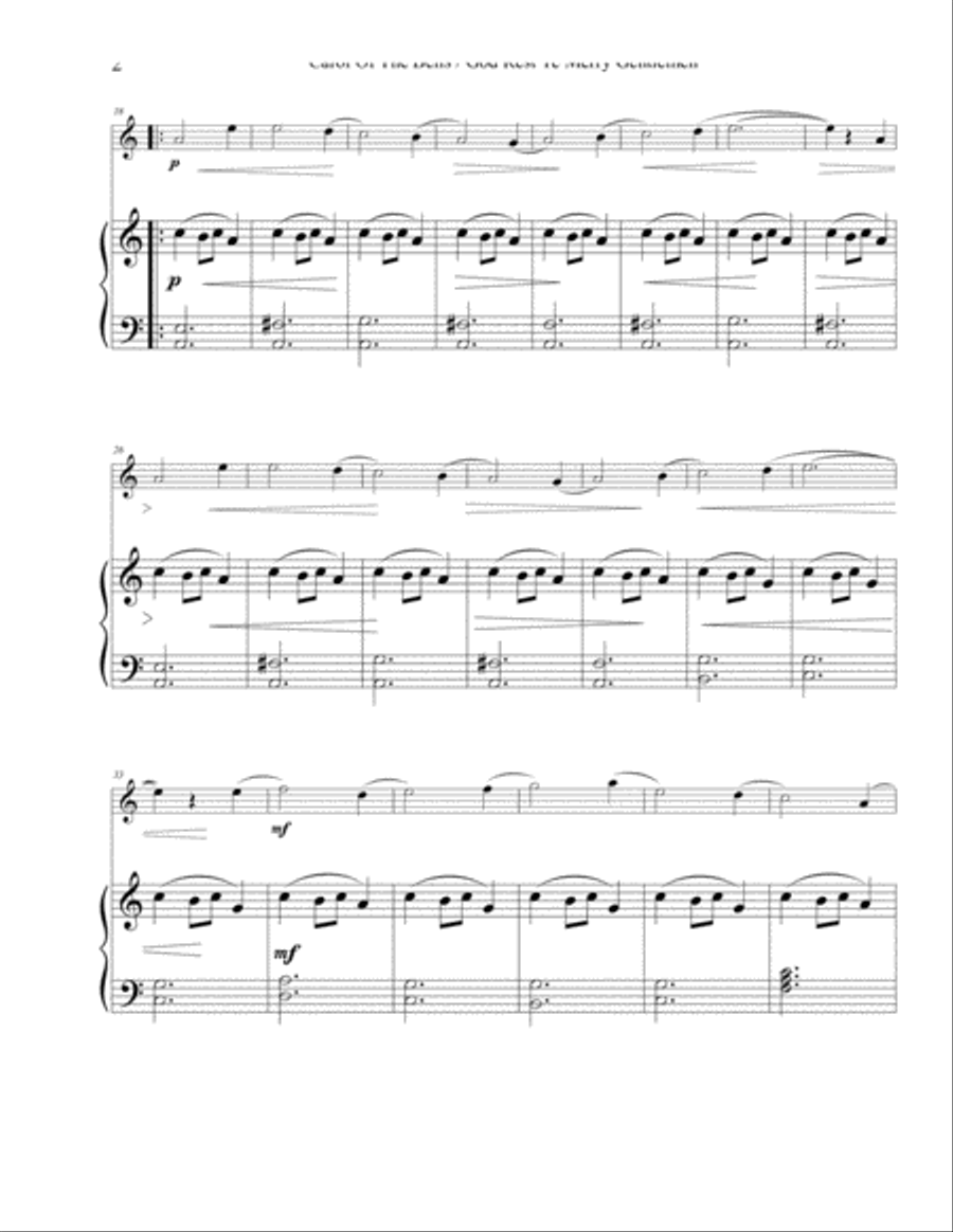 Carol of the Bells / God Rest Ye Merry Gentlemen – Violin Carol of the Bells / God Rest Ye Merry Gentlemen – Violin Violin Solo scores gallery preview page 2