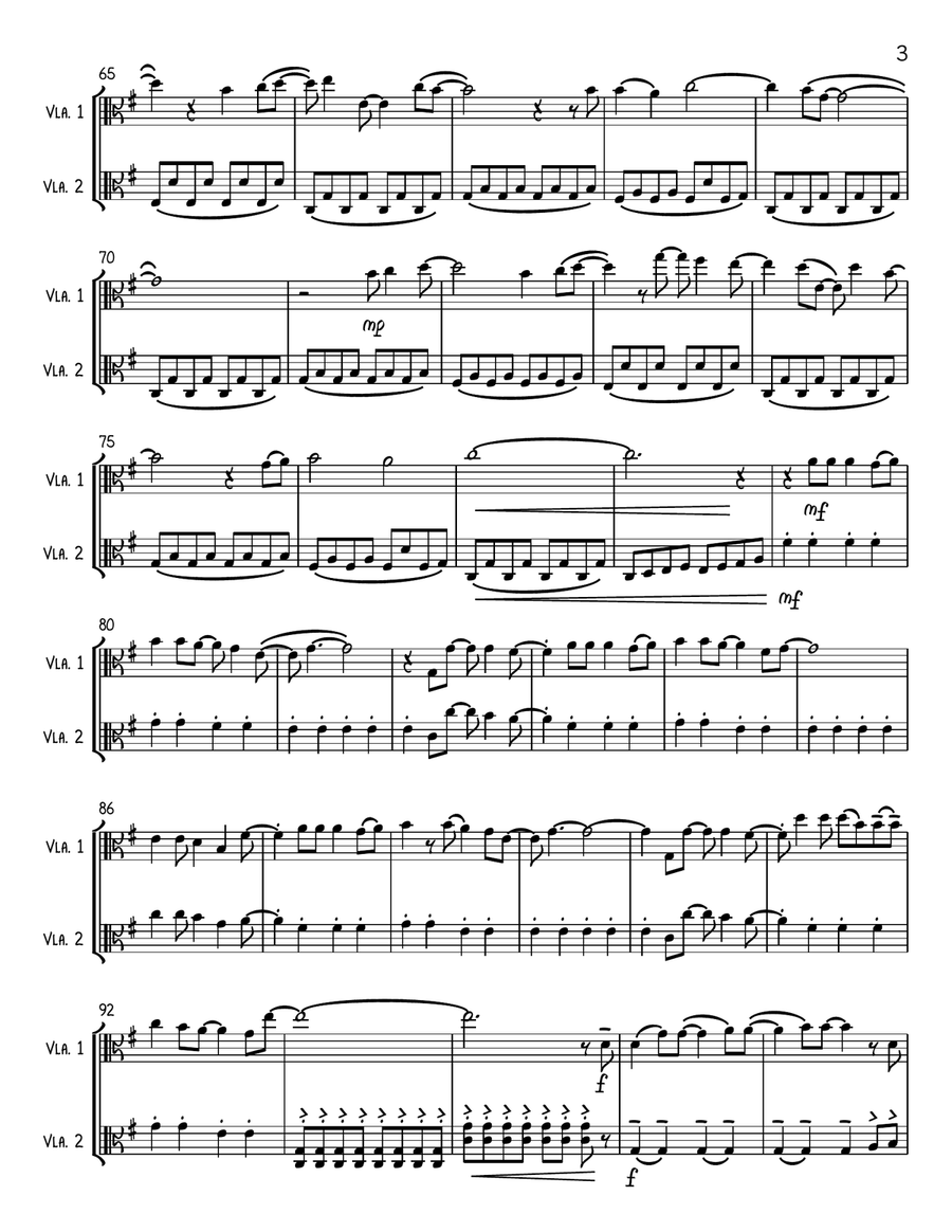 A Million Dreams String Duet scores gallery preview page 3