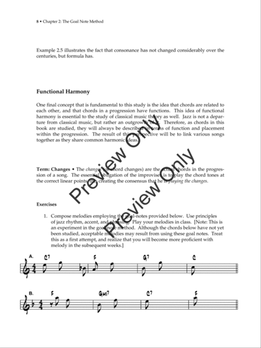 Jazz Improvisation: The Goal-Note Method (Text with MP3s) Jazz Ensemble scores gallery preview page 19