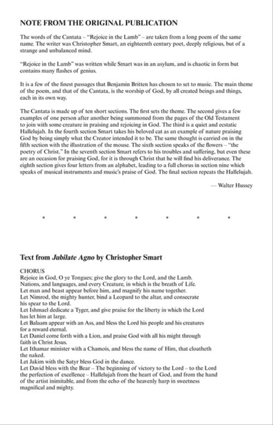 Rejoice in the Lamb, Op. 30 4-Part scores gallery preview page 5